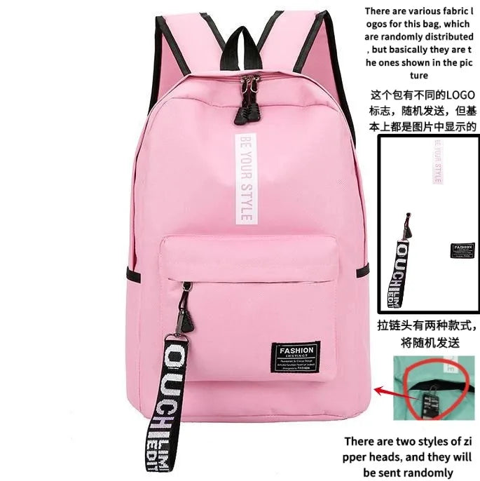 Korean Style Student Backpack - Large Capacity School Bag for Men & Women