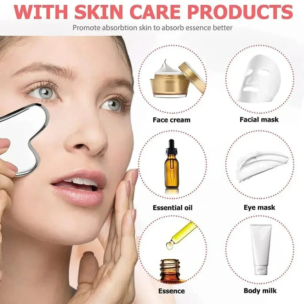 Stainless Steel Ice Facial Roller Massage Tool Set