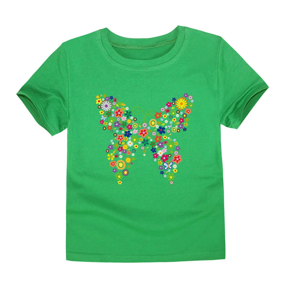 Toddler Girl Cotton T-Shirt Floral Print Tee