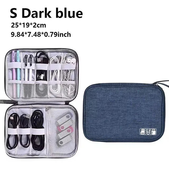 Waterproof Cable Storage Bag – Portable Electronic Travel Organizer