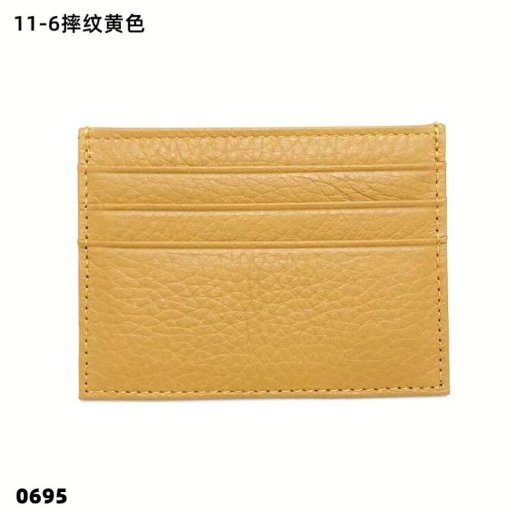 Custom Logo Leather Card Holder – Slim Wallet