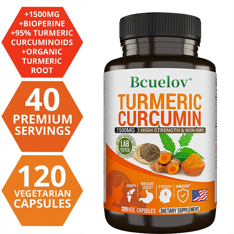 Turmeric Curcumin Capsules - Joint, Immune & Digestive Health Support