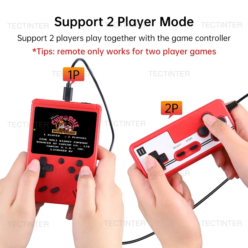 Portable Retro Mini Game Console - 8-Bit Handheld with 500 Built-In Games