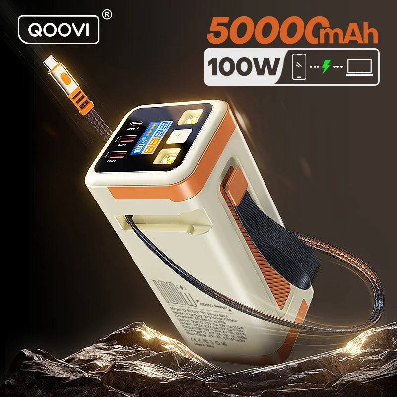 QOOVI 50000mAh 100W Fast Charging Power Station