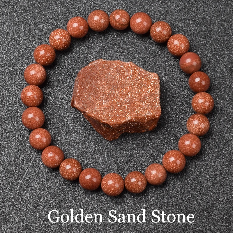 Golden Obsidian Beads Bracelet – Natural Energy Stone Jewelry for Protection & Strength