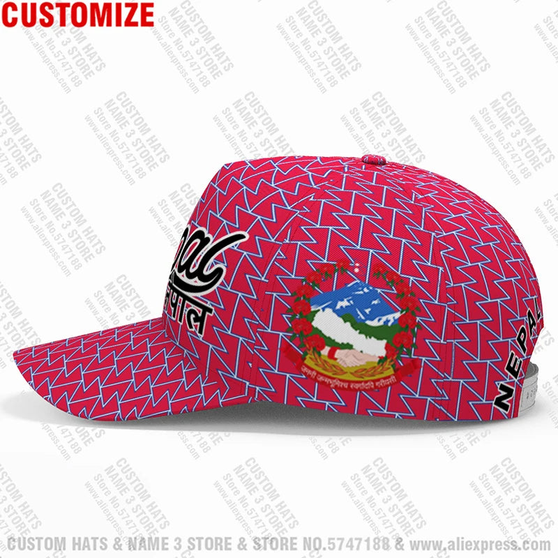 Nepal Flag Baseball Cap - Custom 3D Embroidered Snapback Hat for Nepalese Pride