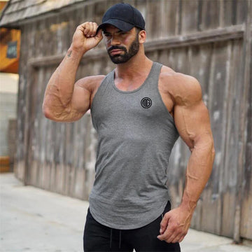 Men's Cotton Sleeveless Workout Tank Top - Gym & Running Vest