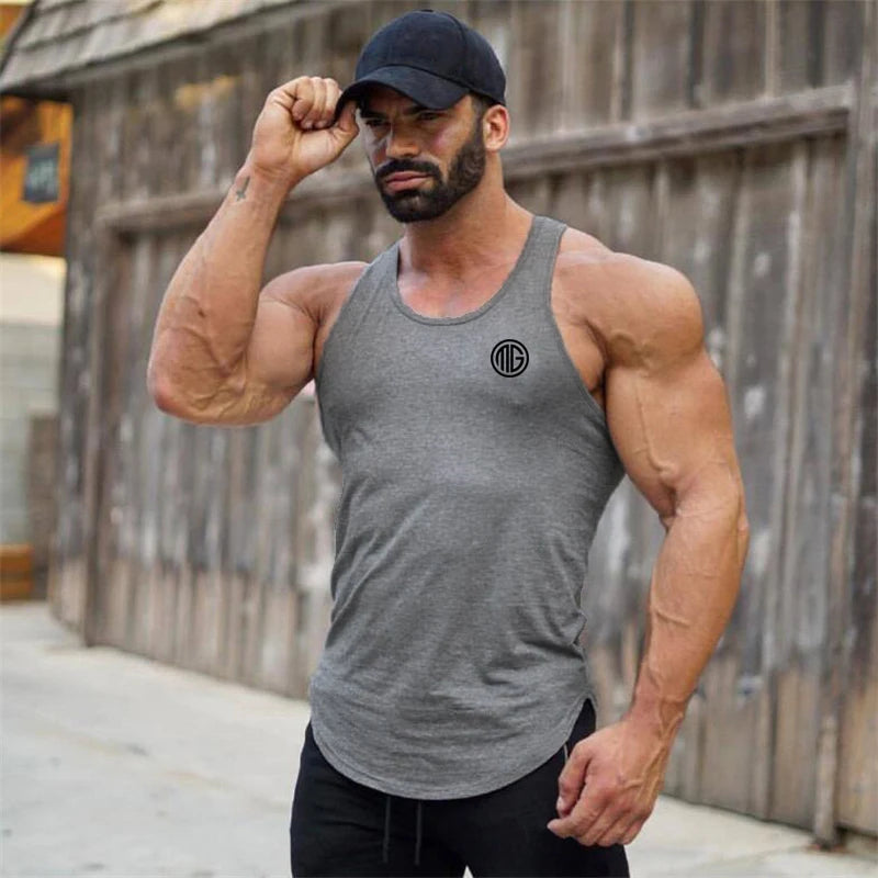 Men's Cotton Sleeveless Workout Tank Top - Gym & Running Vest