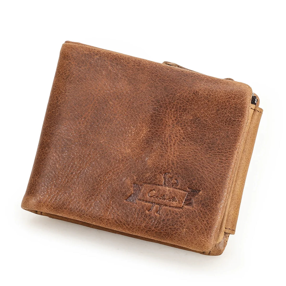 Crazy Horse Leather Trifold Wallet – Coin Pocket