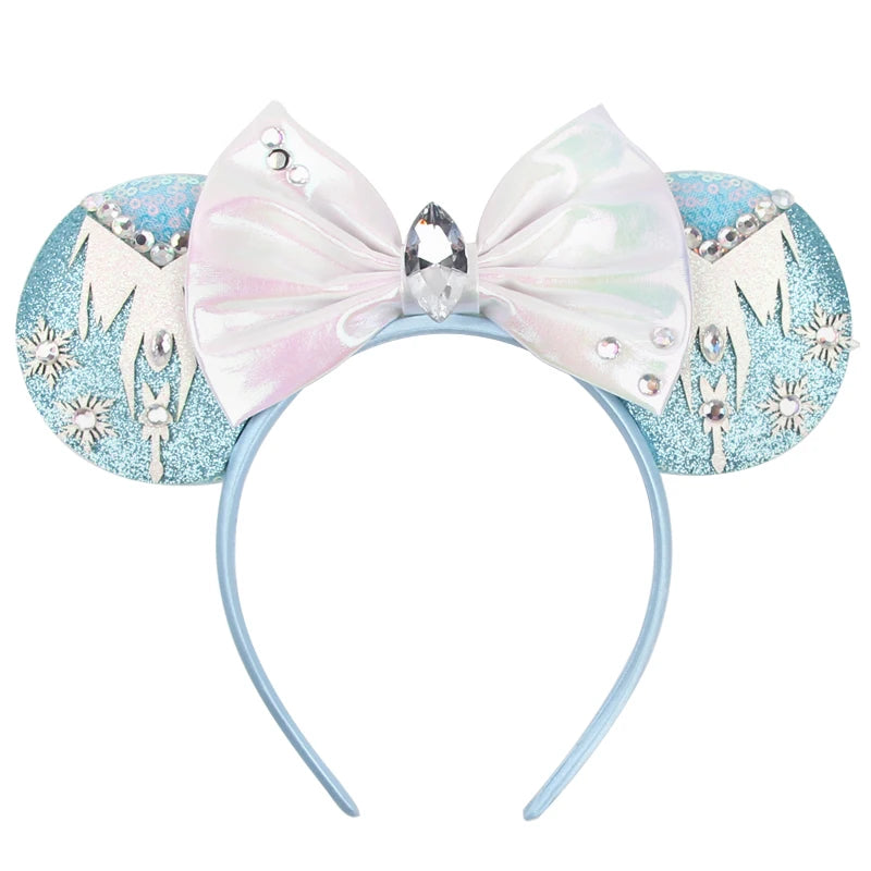 Disney Colorful Sequins Bow Headband – Rainbow Hair Accessory for Girls & Disney Fans