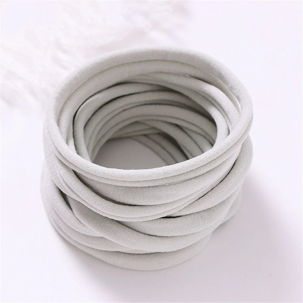 20PCS Baby Girl Soft Nylon Headbands Stretchy Traceless Hair Accessories