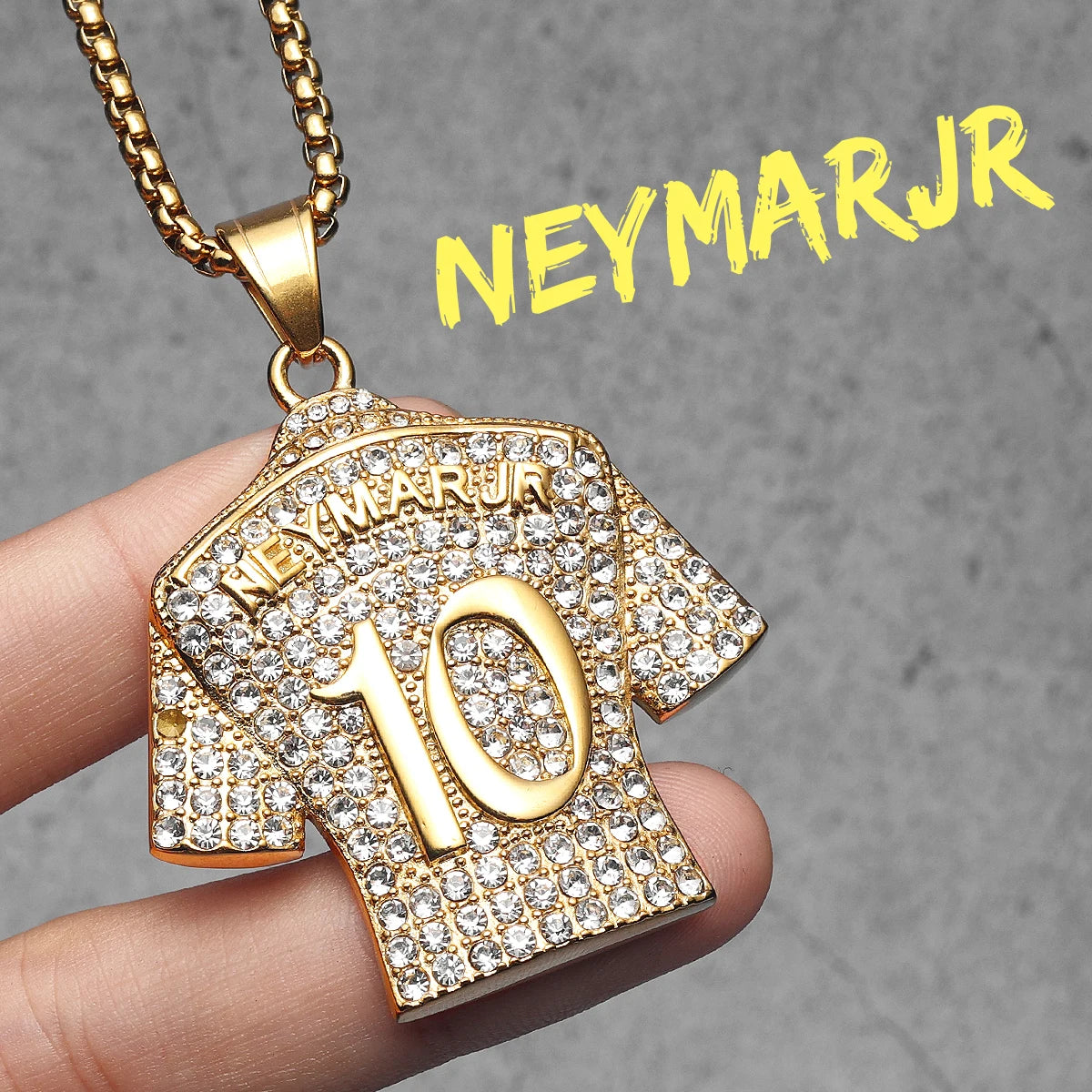 Football Star Pendant Necklace Stainless Steel