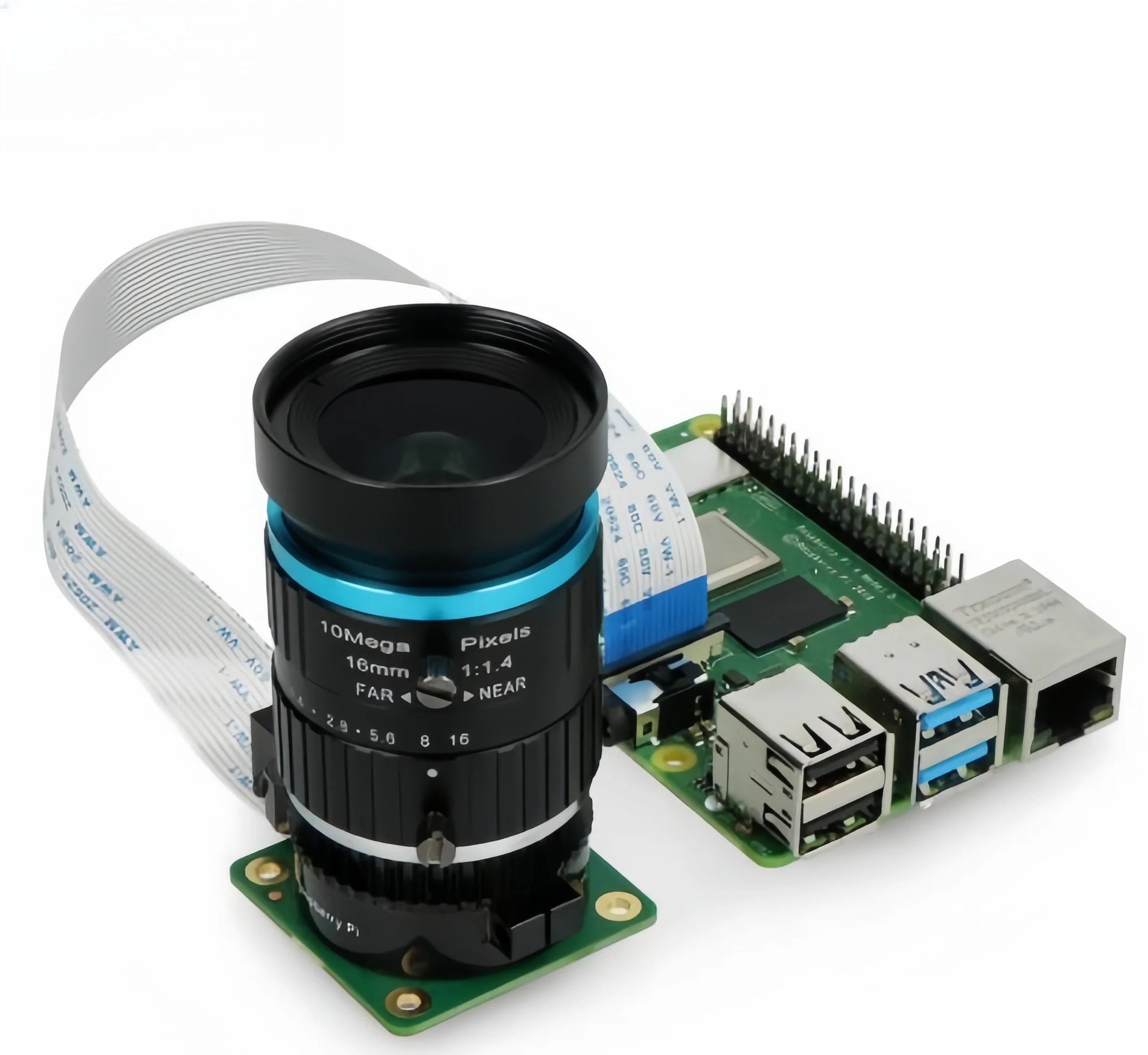 Raspberry Pi HQ Camera with 16mm Telephoto Lens - High Quality Camera Module for Pi Projects