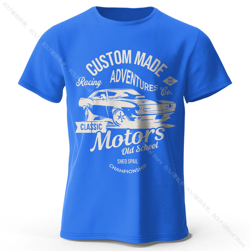 Motors Graphic Cotton T-Shirt Vintage Style Tee
