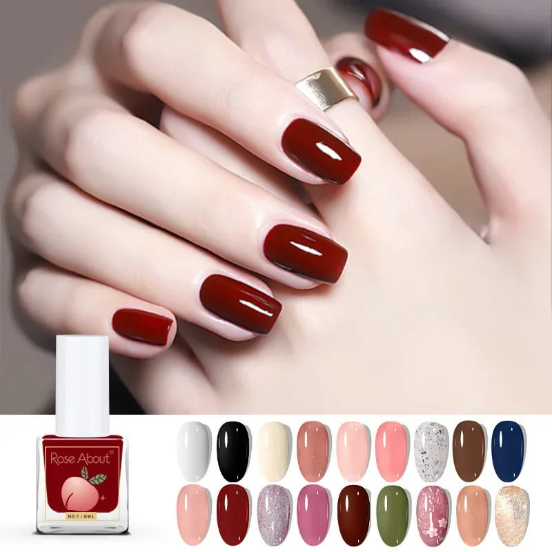 Water-Based Peelable Nail Polish - Fast Drying, Odorless, No UV Lamp Needed
