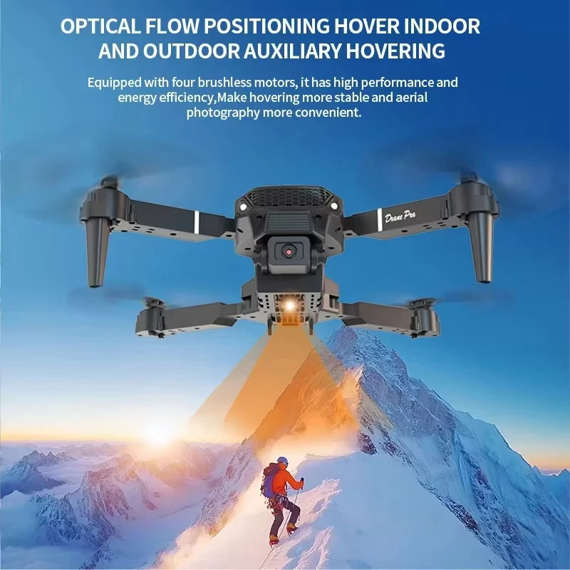 E88 Pro Foldable GPS Drone with 4K Dual Camera - 23 Min Flight, Optical Flow (360g)