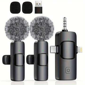 Wireless Mini Lavalier Mic for iPhone Android - Perfect for Video Makers, Live Streaming & Content Creation