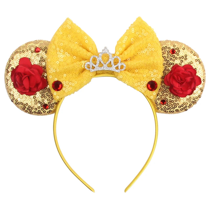 Disney Colorful Sequins Bow Headband – Rainbow Hair Accessory for Girls & Disney Fans