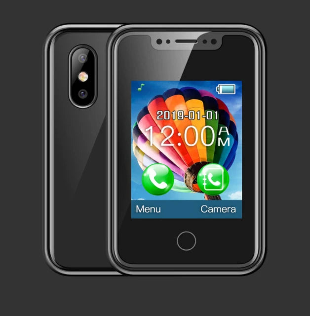Mini Wearable Phone - 1.77" Touchscreen Dual SIM Bluetooth Mobile Device with Voice Changer