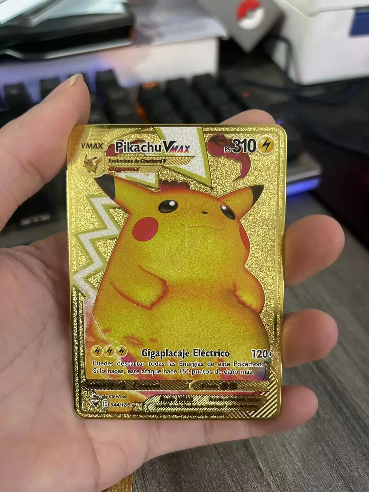 Spanish Pokemon Metal Cards – Mewtwo, Pikachu GX & Charizard VMAX Set