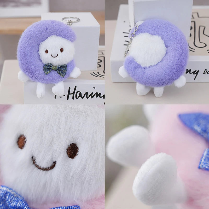 Cute Moon Plush Doll Toys Pendant Keychain Backpack Home Hangings Decoration Gifts