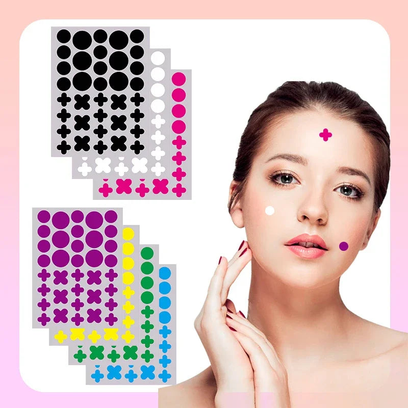 Colorful Cross-Shaped Acne Patches - 180 Pack