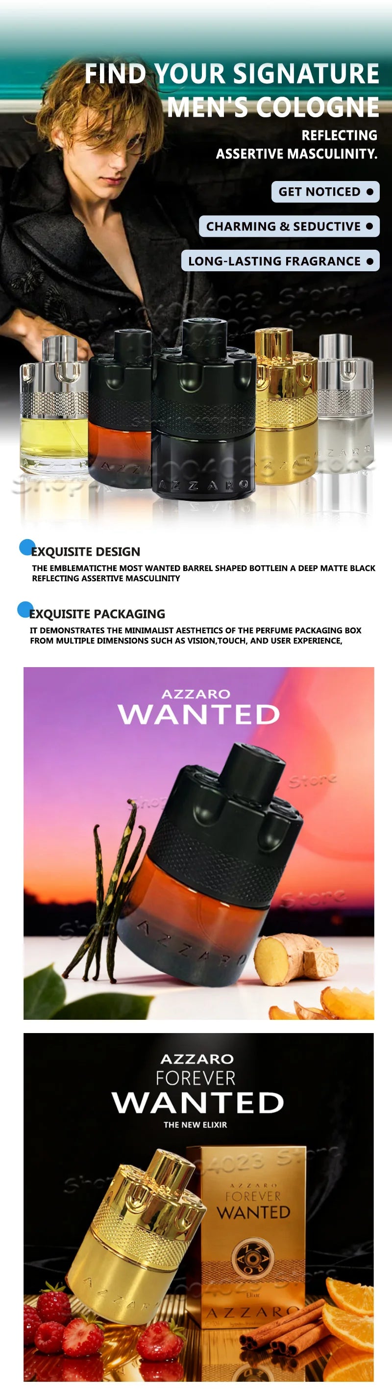 Azzaro The Most Wanted Eau de Parfum Intense - Spicy Woody Men's Cologne (100ml)