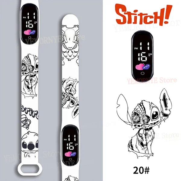 Disney Stitch Digital LED Watch – Kids Sports Watch