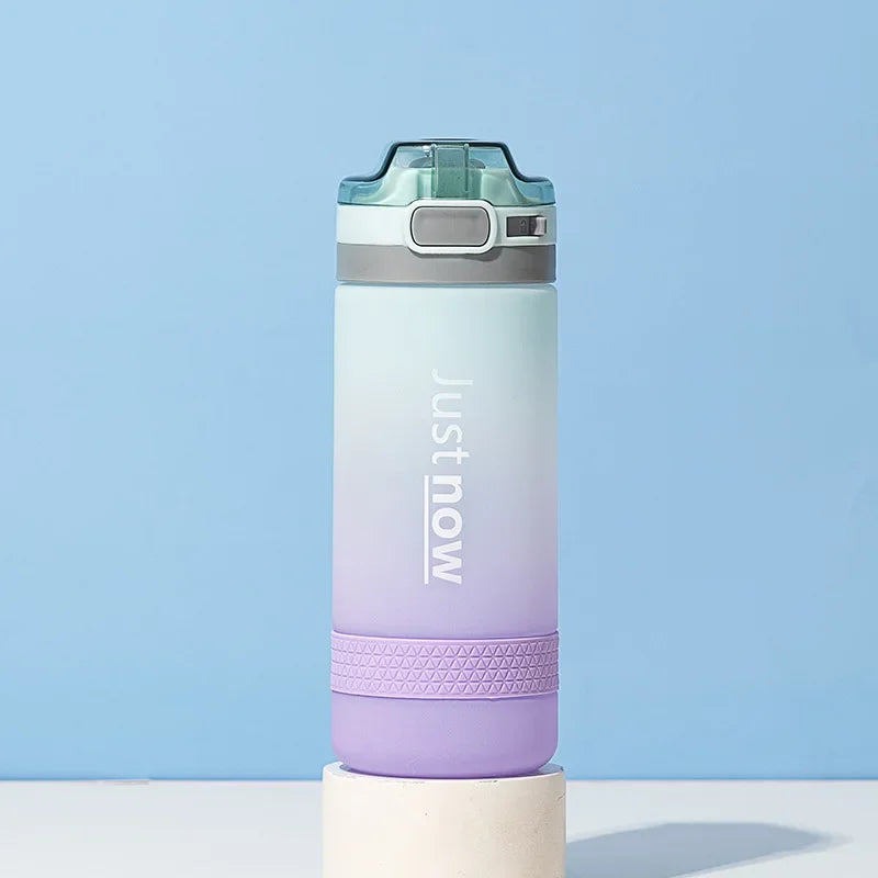 600ml Water Bottle with Straw - BPA-Free Portable Sports Bottle for Outdoor Activities