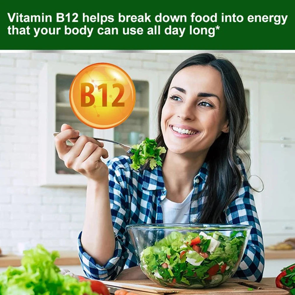 Vitamin B12 Supplement – Energy, Brain & Nervous System Support