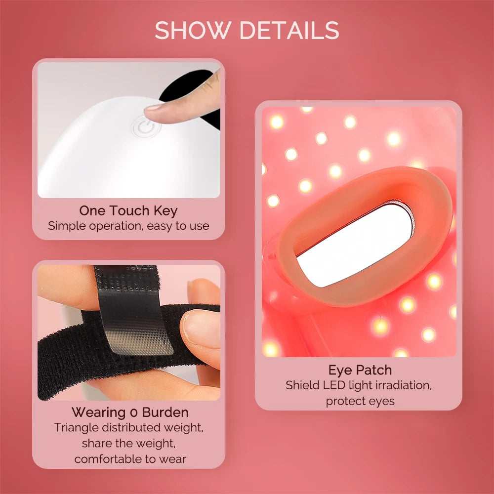 Rechargeable LED Photon Facial Lifting Mask