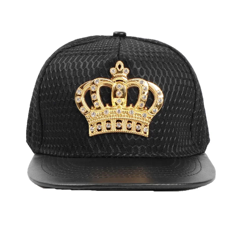 Royal King Crown Baseball Cap - Hip-Hop Snapback Hat for Men, Women & Youth