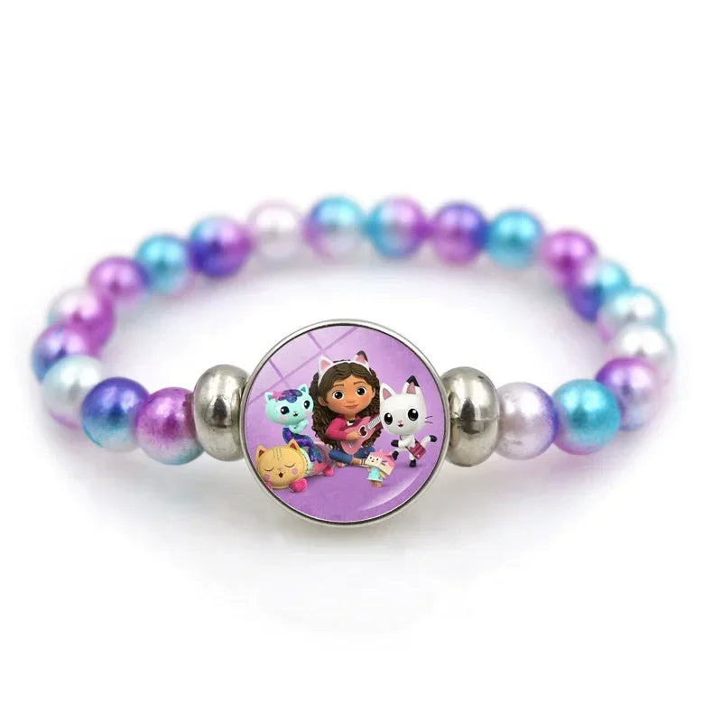 Pulseira Casa de Bonecas Gabby – Joias Infantis Coloridas com Contas