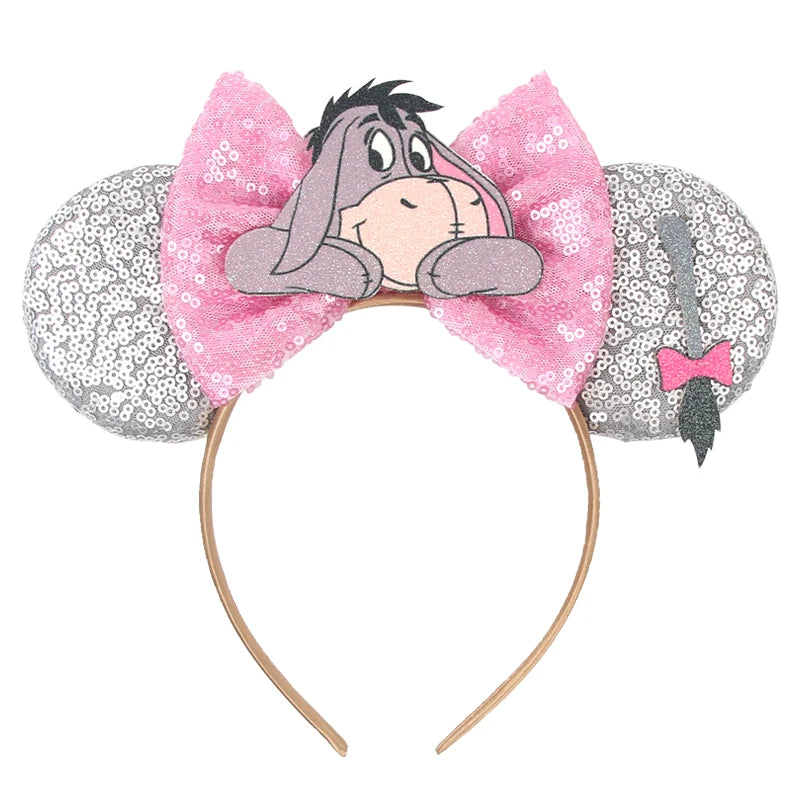 Disney Colorful Sequins Bow Headband – Rainbow Hair Accessory for Girls & Disney Fans