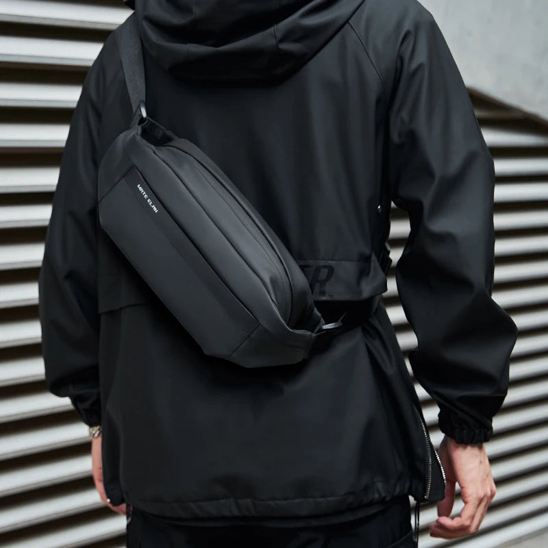 Solid Waterproof Men's Crossbody Bag – Travel & Sports Fanny Pack