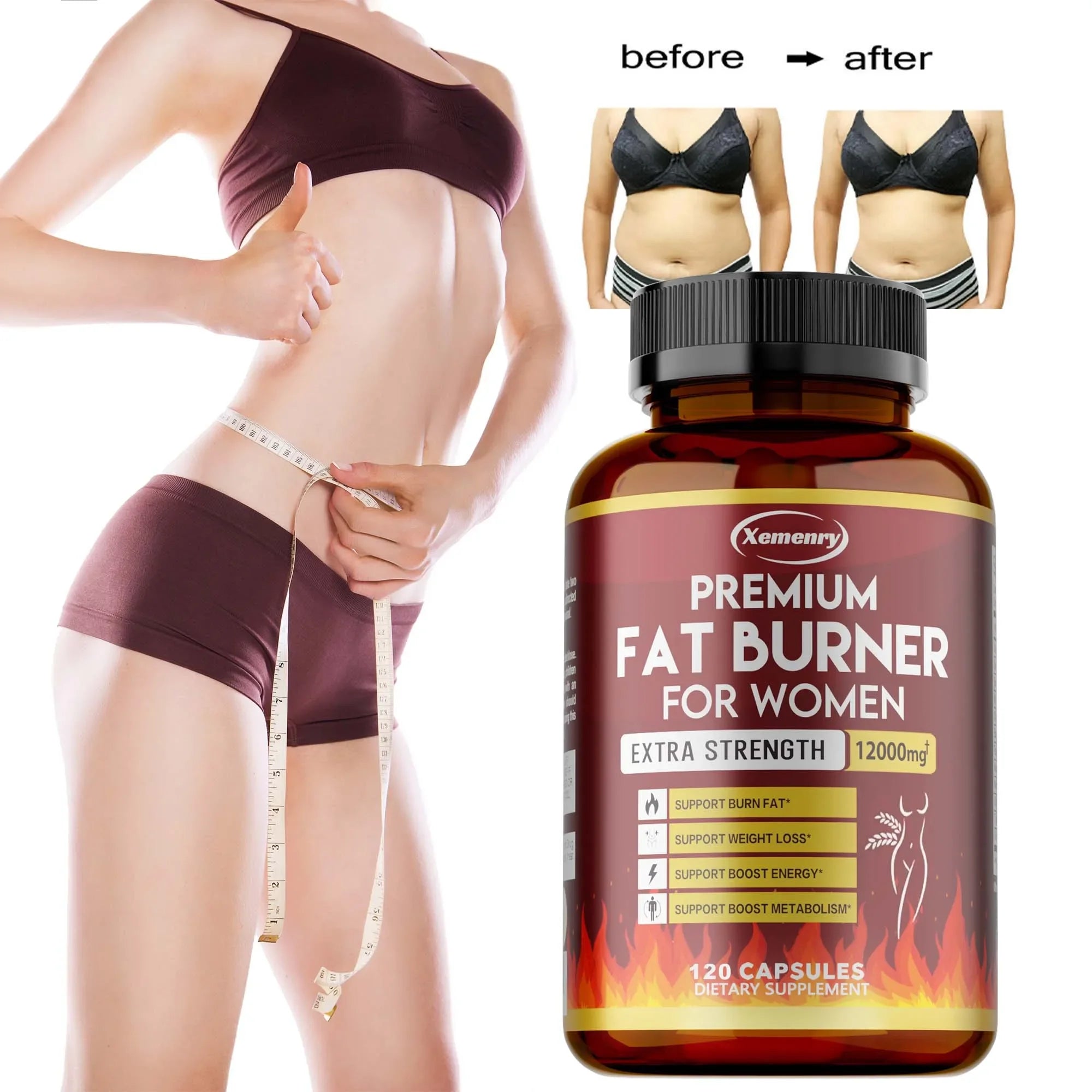 Green Tea Extract Capsules - Fat Burning, Detox, Slimming, Boosts Metabolism and Weight Management Supplement