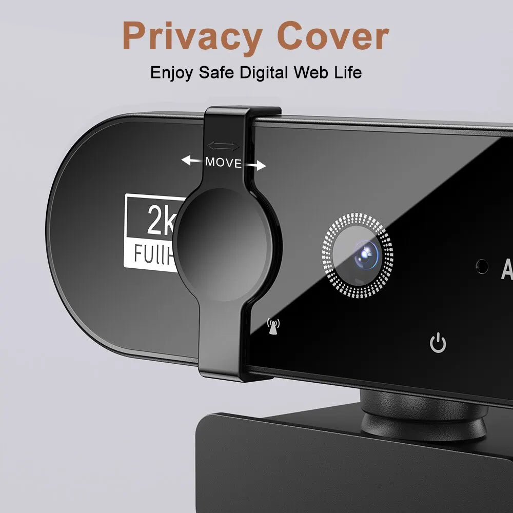 4K Webcam with Autofocus & Microphone - HD USB Camera for PC Laptop Streaming & Video Calls
