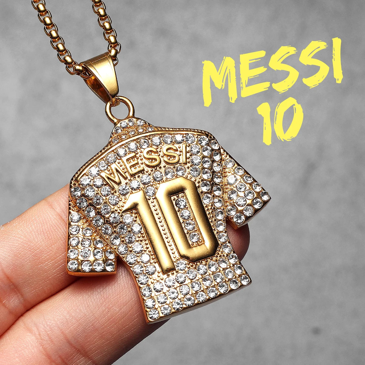 Football Star Pendant Necklace Stainless Steel