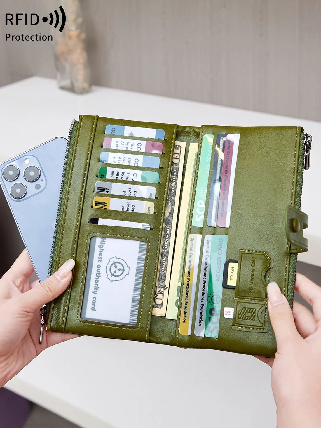 Women’s Long Wallet – PU Leather Handbag