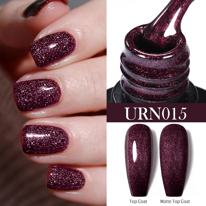 Dark Red Gel Nail Polish – Soak-Off LED/UV Gel Varnish for Salon & Home Use