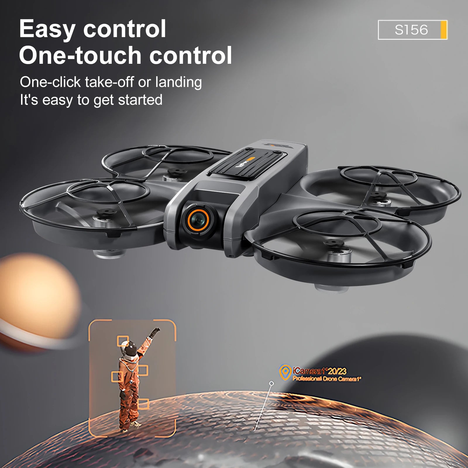 S156 Drone with 4K Camera & Optical Flow - 180° Adjustable Lens, Brushless Motors (180g)