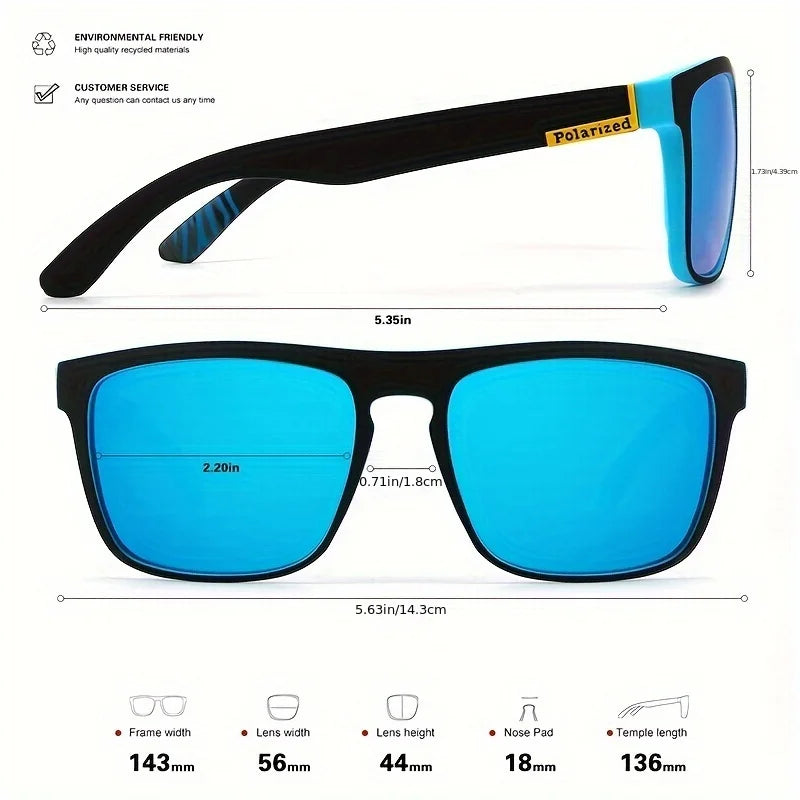 Vintage Square Polarized Sunglasses - UV400 Designer Eyewear for Men & Women