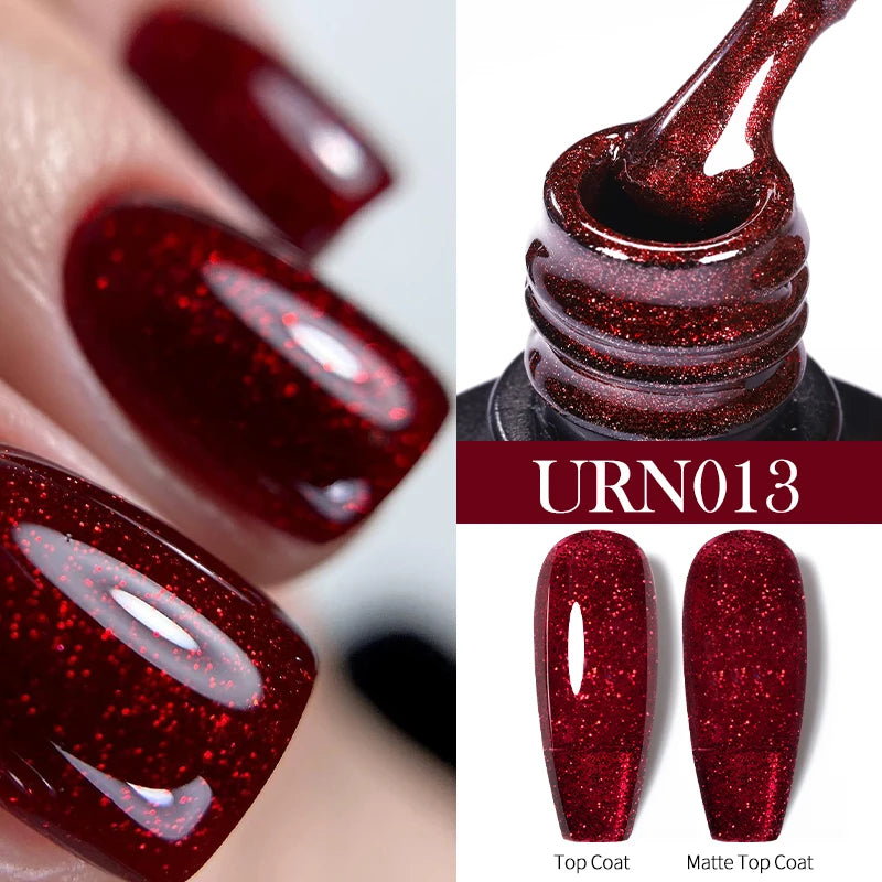 Dark Red Gel Nail Polish – Soak-Off LED/UV Gel Varnish for Salon & Home Use