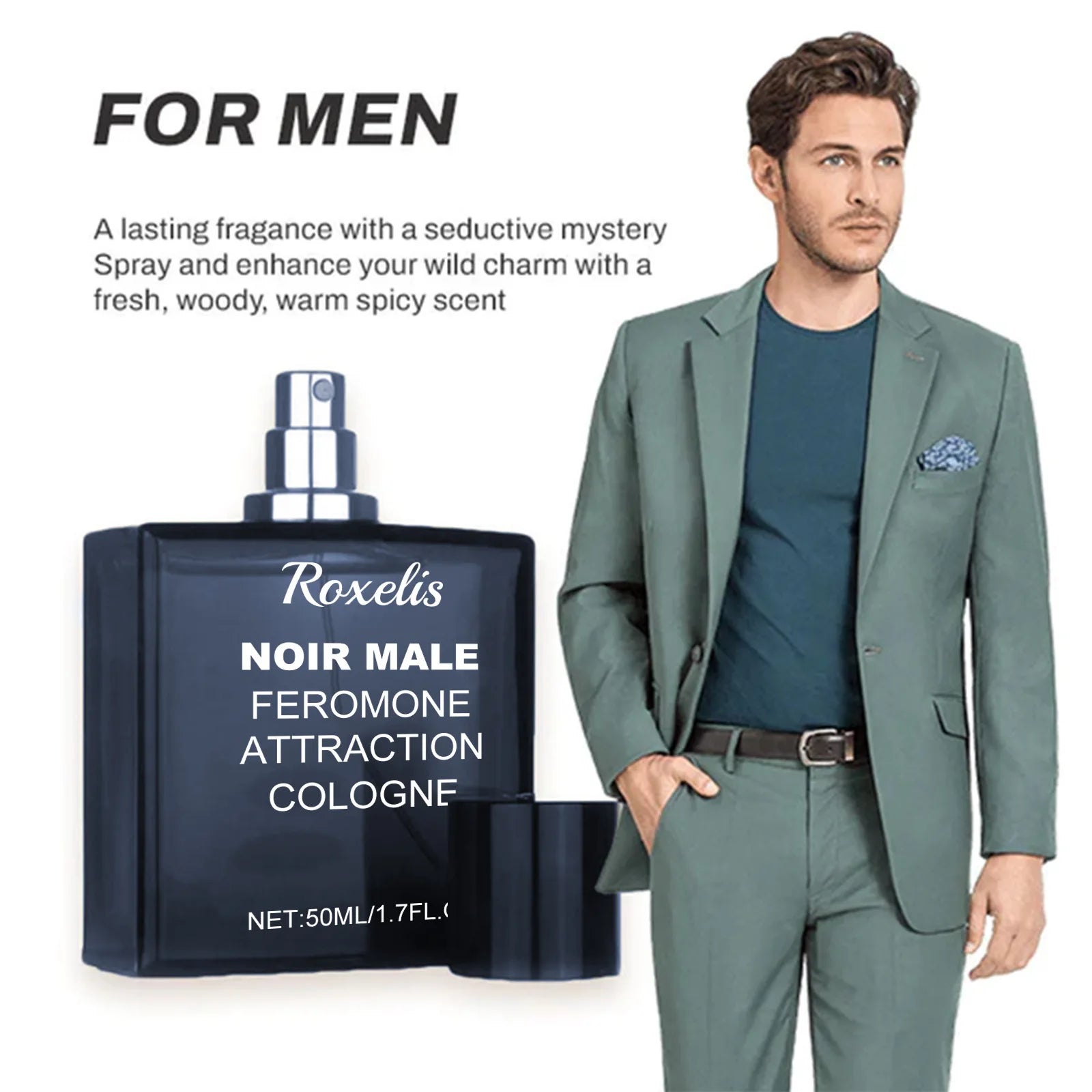 Cedar Wood Pheromone Cologne for Men - Long-Lasting Aromatic Spray for Dates & Confidence (100ml)