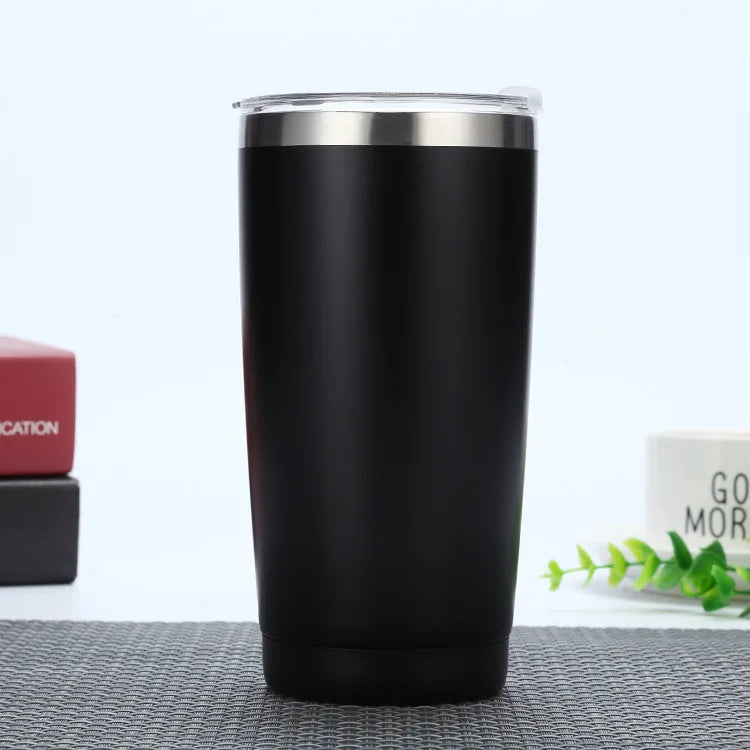 20oz stainless steel car cup, double-layer stainless steel thermos cup, portable car ice-cold cup