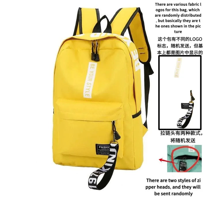 Korean Style Student Backpack - Large Capacity School Bag for Men & Women
