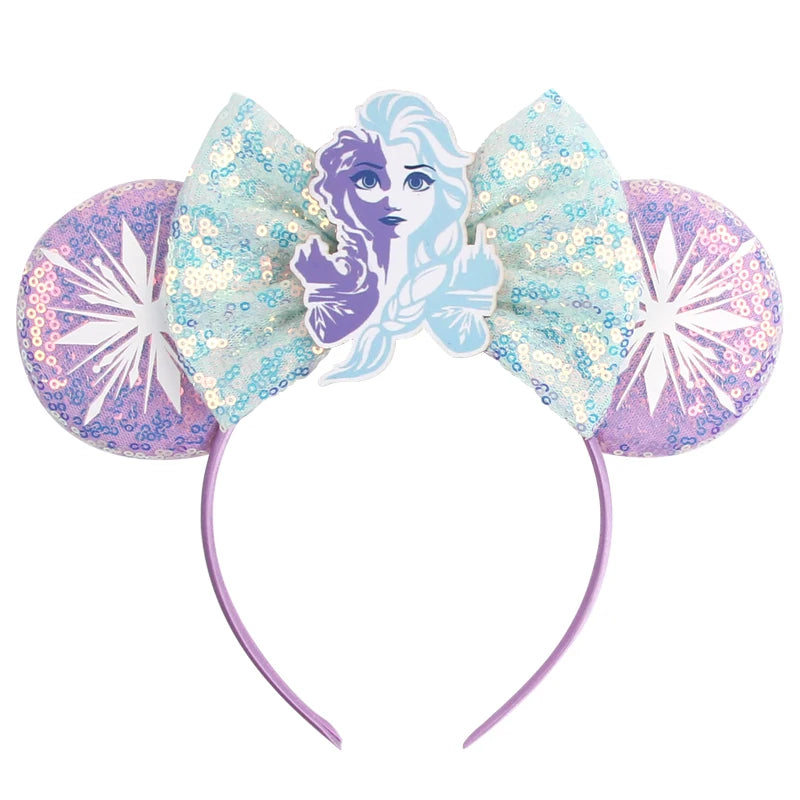 Disney Colorful Sequins Bow Headband – Rainbow Hair Accessory for Girls & Disney Fans