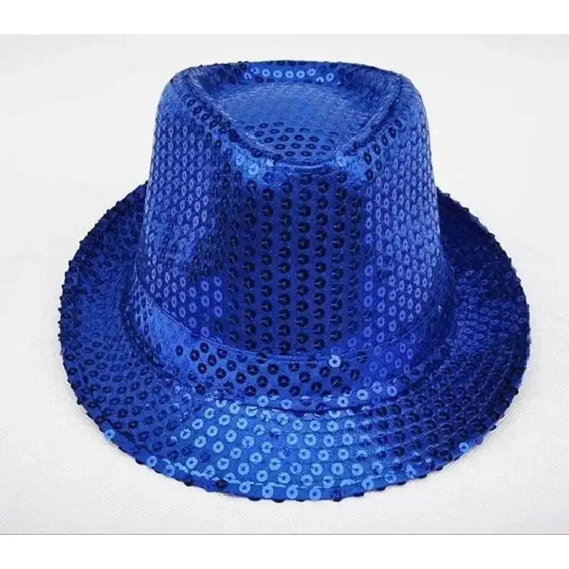 Kids Reflective Top Hat - Glitter Hip-Hop Jazz Dance Performance Hat for Stage & Parties