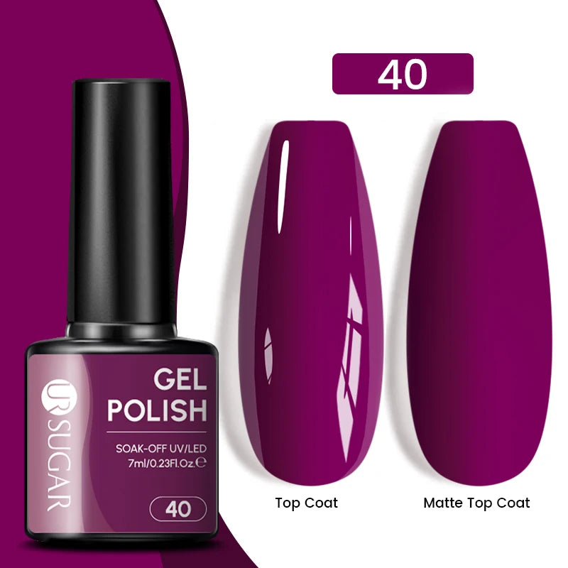 Dark Red Gel Nail Polish – Soak-Off LED/UV Gel Varnish for Salon & Home Use