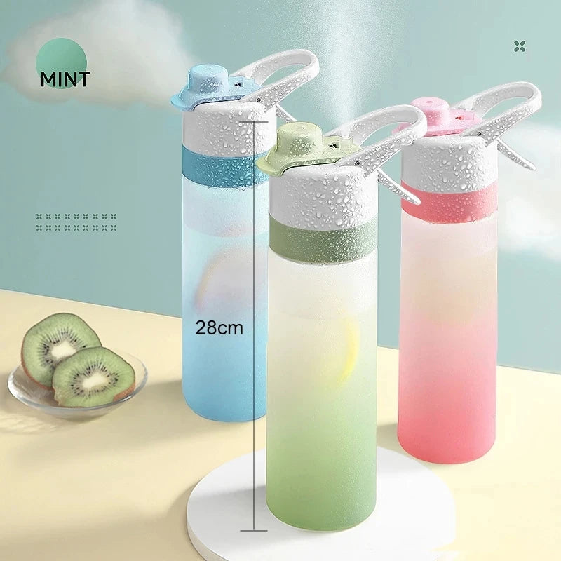 700ml Sports Water Bottle with Spray Mist - BPA Free Fitness Bottle for Gym & Outdoor